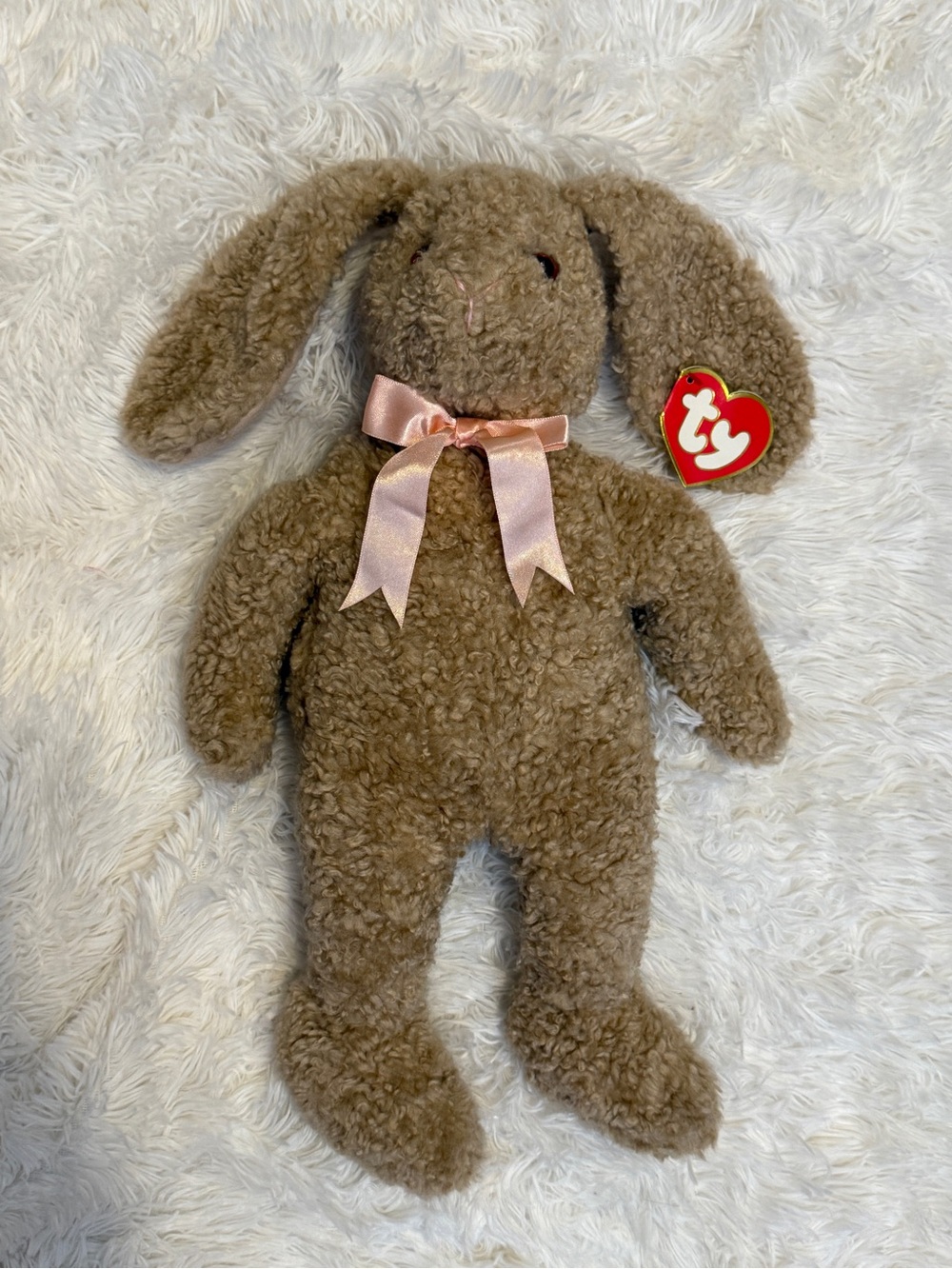 Ty Curly Bunny Large Plush Rabbit w/ Tag